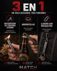 Llavero encendedor 3 en 1