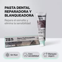 Pasta dental reparadora y blanqueadora con nano-hidroxiapatita, sin flúor