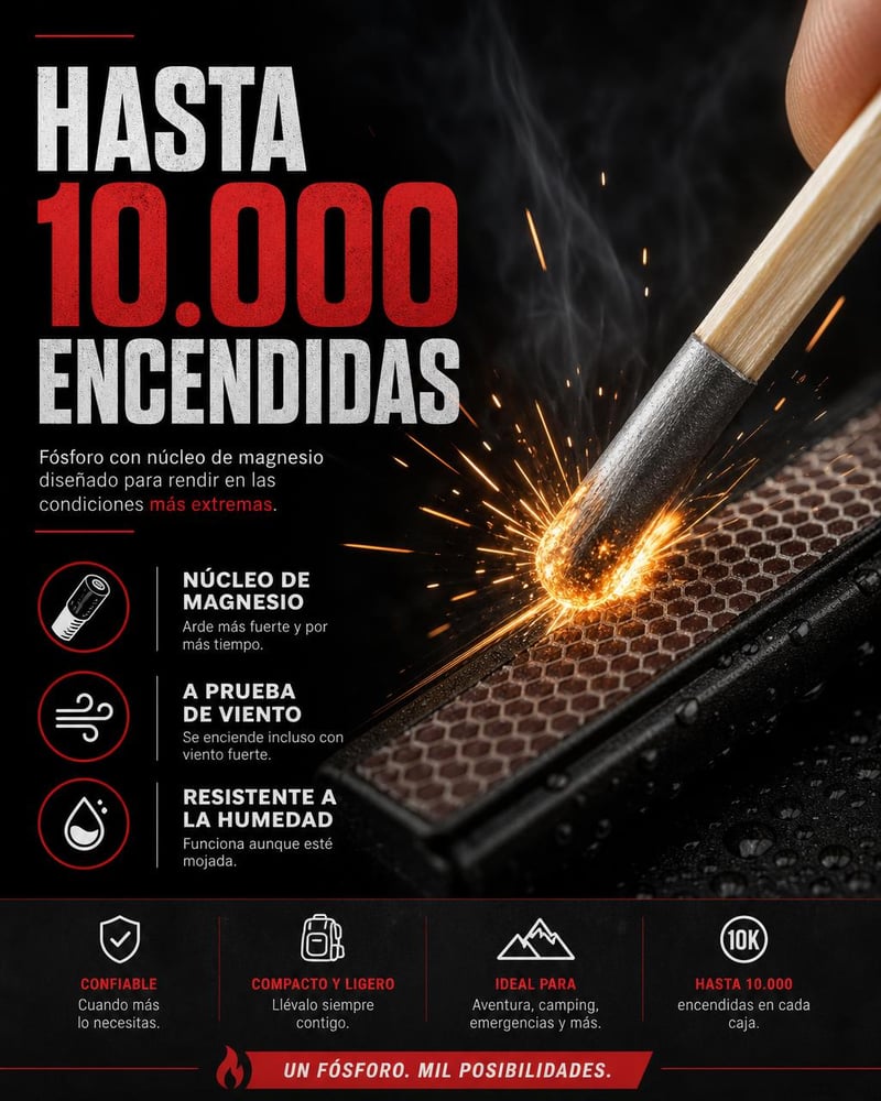 Llavero encendedor 3 en 1 — Hasta 10.000 encendidas