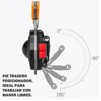 Pie trasero posicionador ajustable de 0° a 180° para trabajar con manos libres