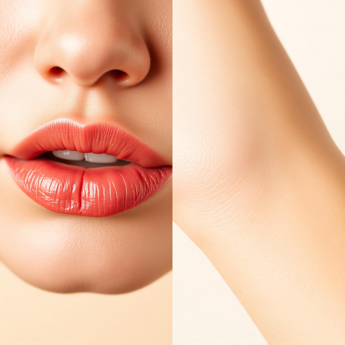 Comparativa de piel seca y piel hidratada tras usar el bálsamo facial