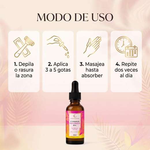 Modo de uso del aceite reductor de vello