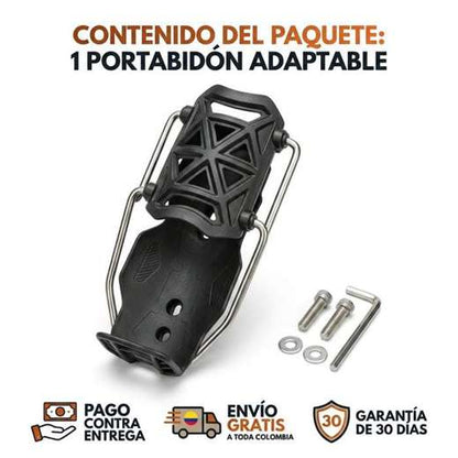 Contenido del paquete: 1 portabidón adaptable con garantía de 30 días